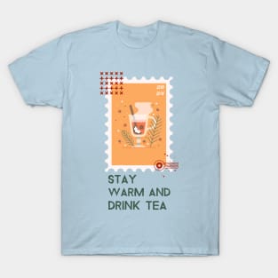 Tea Time Tea Lover Tea Cup Stamp collector T-Shirt